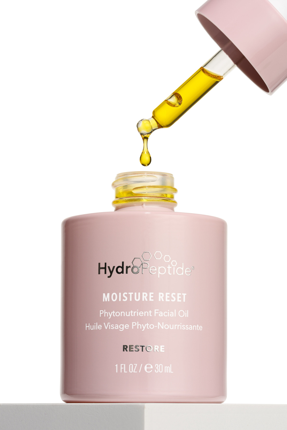 HYDROPEPTIDE MOISTURE RESET OIL  Moisture Reset Oil <br> Nährendes Gesichtsöl 
Feuchtigkeitsspendendes und nährendes botanisches Gesichtsöl, das bis zu 13 verschiedene wertvolle Öle für die Hydratation und Pflege der Haut enthält.