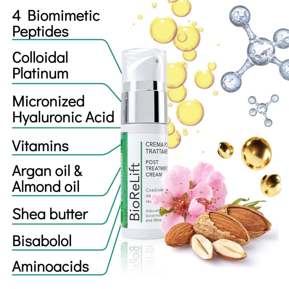BIORELIFT POST TREATMENT CREAM 
Anti-Aging regenerierende Unterstützungsceme nach der Behandlung mit BioRePeelCl3 und ästhetischen Behandlungen
