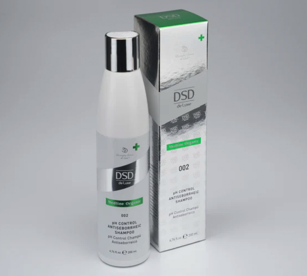 DSD SIMONE DE LUXE PH CONTROL ANTISEBORRHEIC SHAMPOO 
002 Natürlicher Shampoo bei Seborrhoe ohne Sulfate, für gereizte und empfindliche Kopfhaut. Ohne Sulfate.