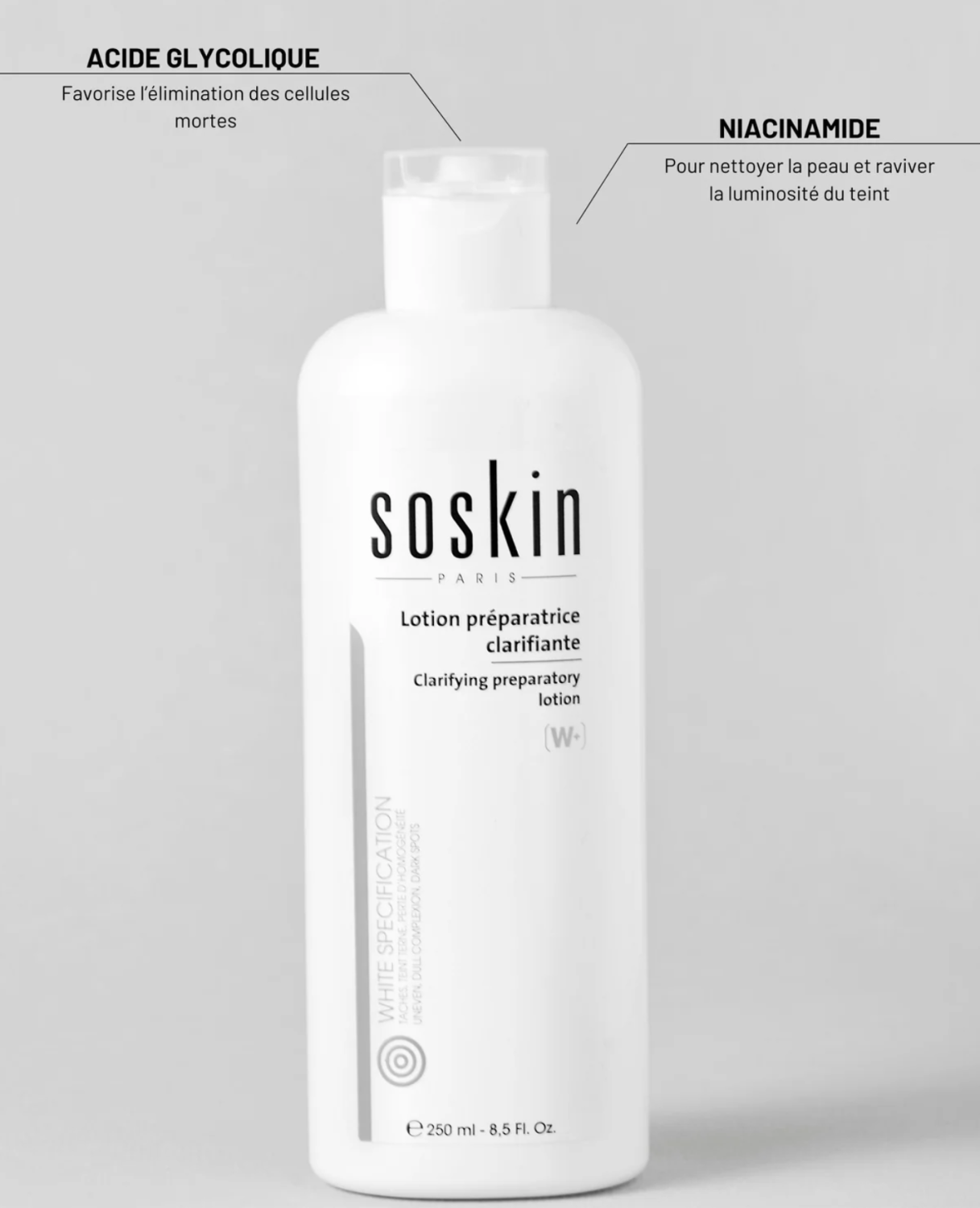 SOSKIN CLARIFYING PREPARATORY LOTION 
Afhellendes Tonikum