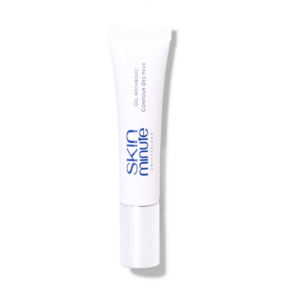 SKIN MINUTE METABOLIC EYE CONTOUR GEL 
Augengel mit Koffein und Extrakt aus Meeresalgen<br>Eye Gel Shot gegen Schwellungen und dunkle Augenringe 15 ml.