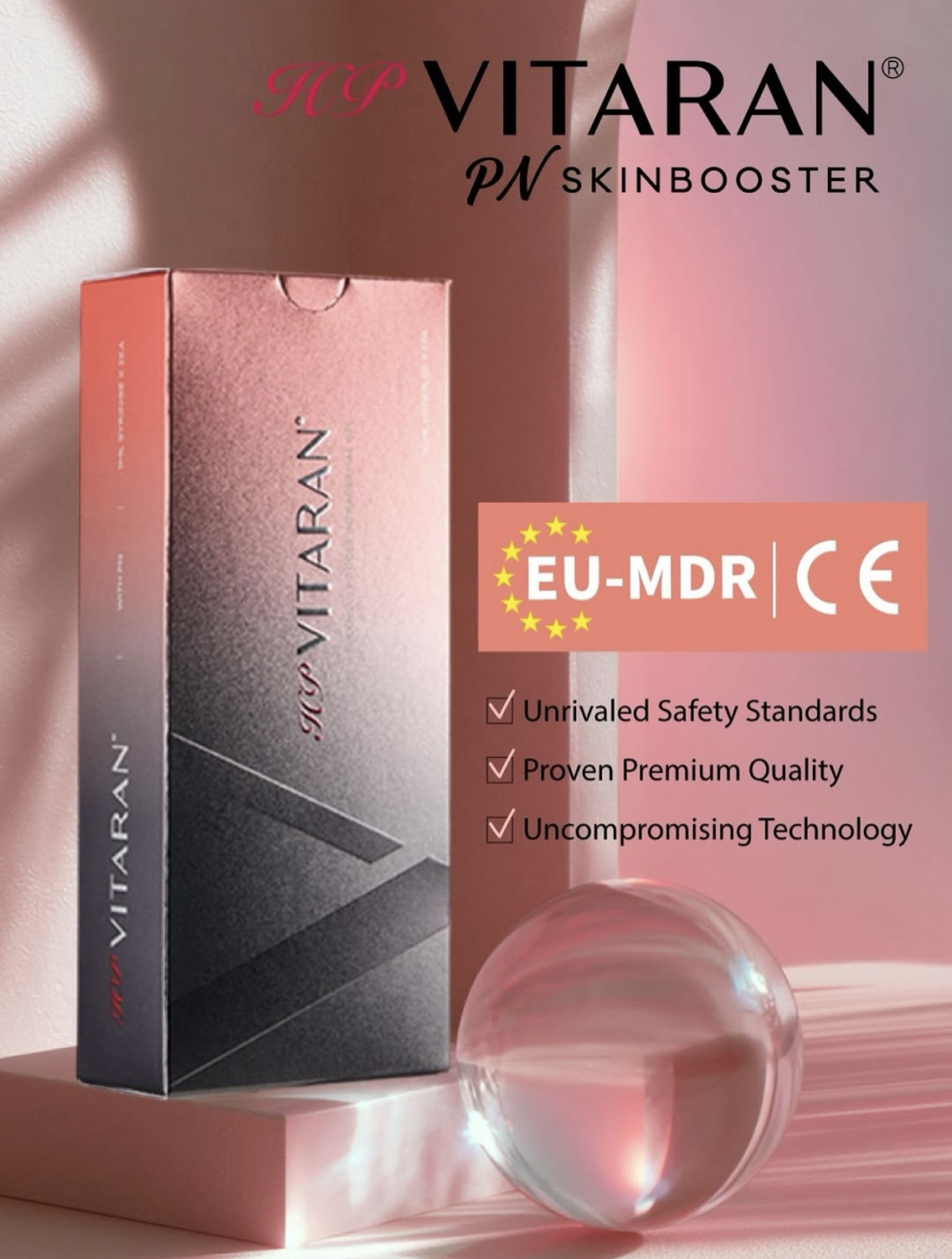VITARAN HP CELL I, 2 ml. POLYNUCLEOTIDE SODIUM FROM SALMON PN - 20mg/mL 
SKIN - Innovativer Biostimulator mit Polynukleotiden aus Lachs, der auf zellulärer Ebene wirkt. 99,9% Reinheitszertifikat und bestätigte Qualität. WENIGER SCHMERZEN dank des pa