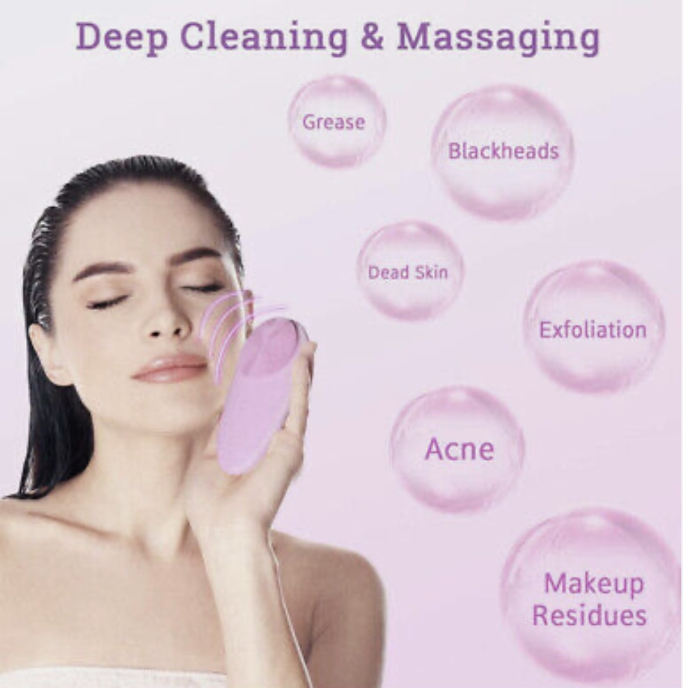 Facial Cleansing Brush Facial Massager Vodotesná čistiaca a masážna kefka na tvár