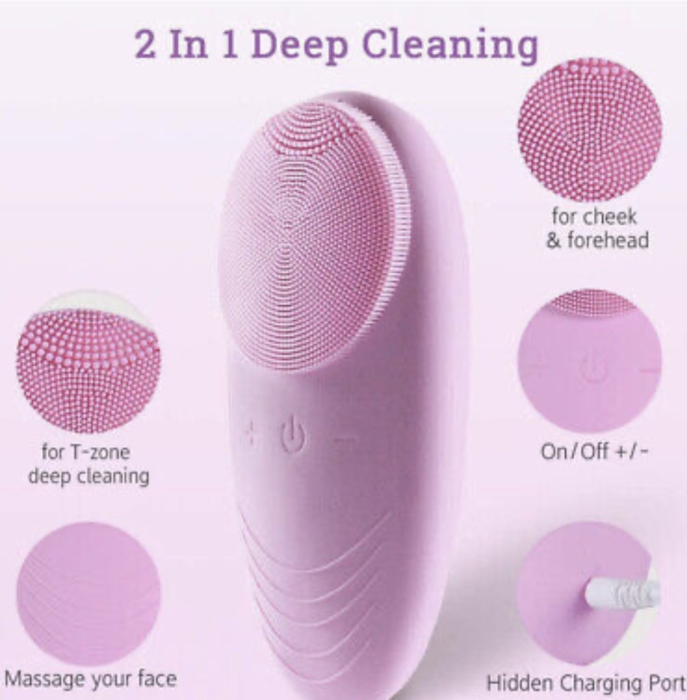 Facial Cleansing Brush Facial Massager Vodotesná čistiaca a masážna kefka na tvár