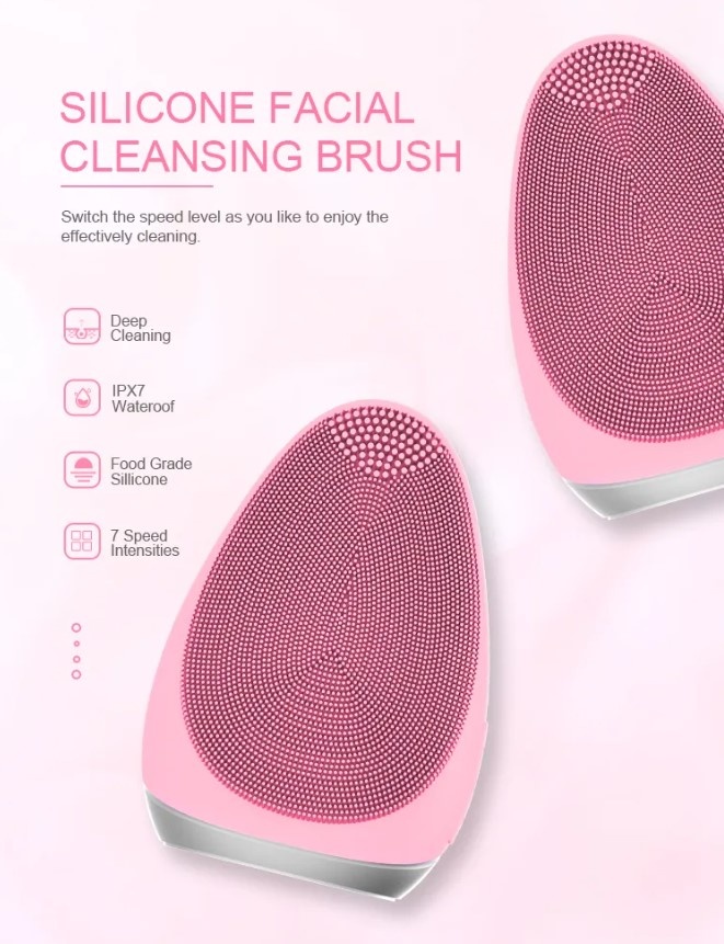 Facial Cleansing Brush Ultrazvukový silikónový čistič na tvár