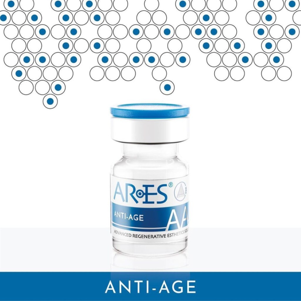 ARES ANTI-AGE 
Wiederherstellung der Elastizität durch Stimulierung der Synthese von Kollagen, Hyaluronsäure und Elastin