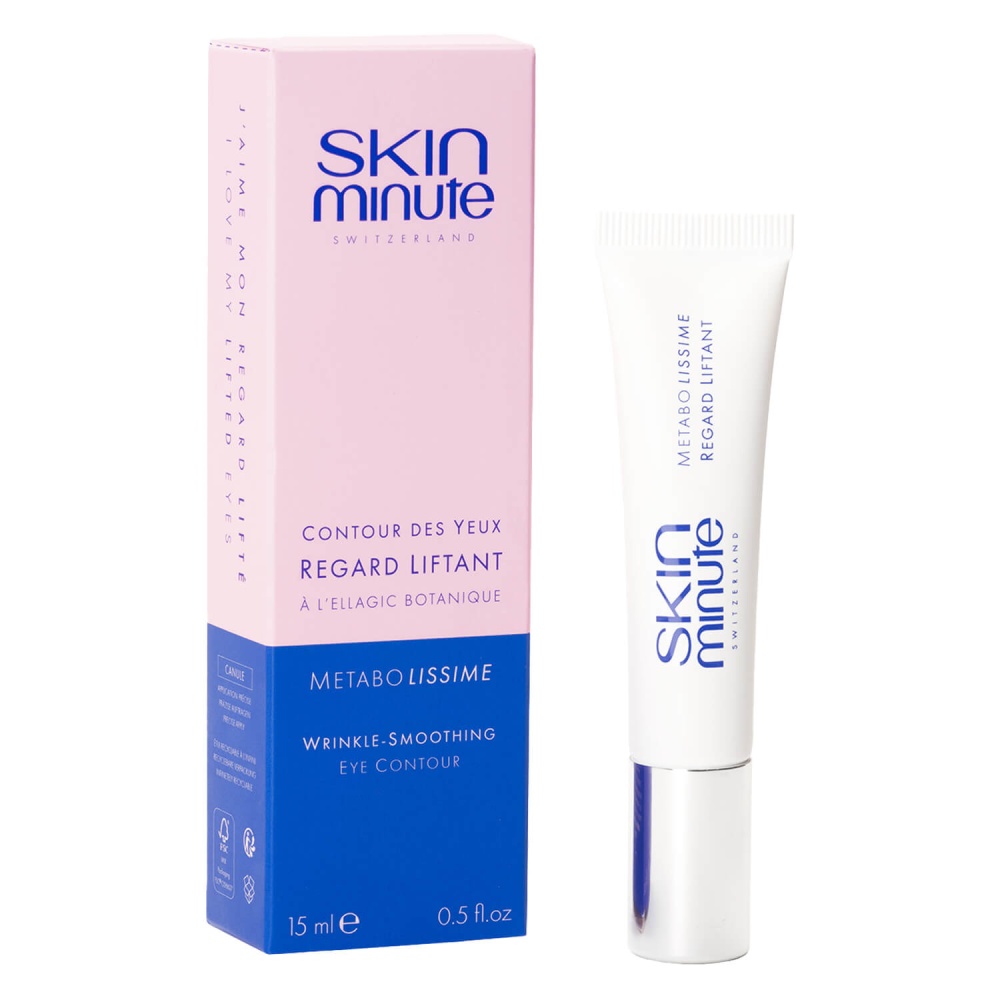 SKIN MINUTE METABOLISSIME LIFTING EYE CONTOUR 
Lifting-Augencreme aus grünen Meeresalgen und Kiwai Augencreme zur Reduktion von dunklen Augenringen und zum Glätten von Falten.  ​ORGANIC SWISS