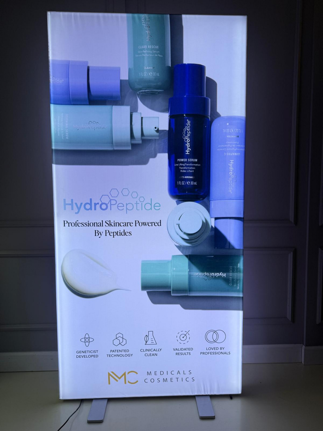 LED BANNER HYDROPEPTIDE 
Leuchtbanner Hydropeptide