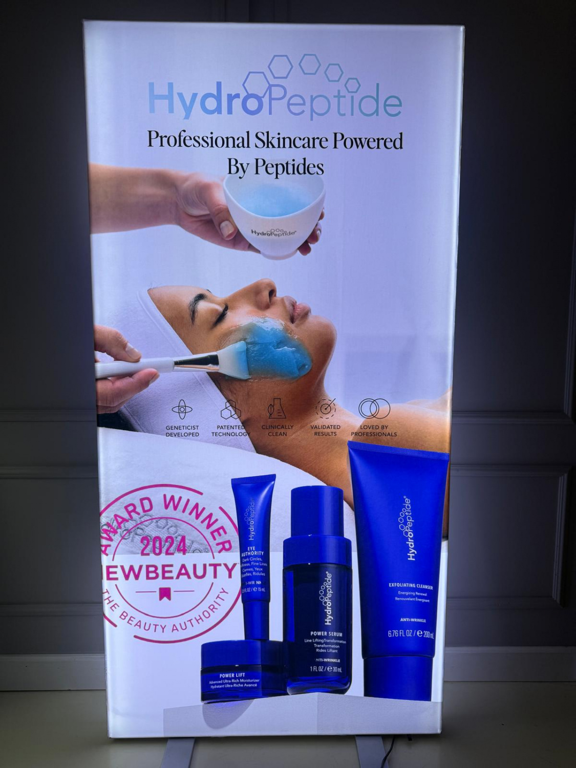 LED BANNER HYDROPEPTIDE 
Leuchtbanner Hydropeptide