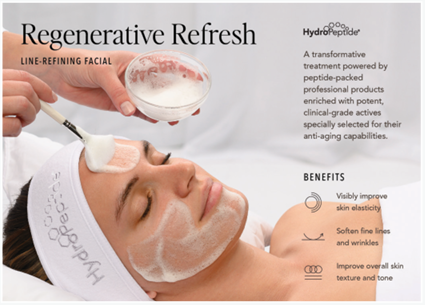 Darček Hydropeptide Papierový prezentačný stojanček Hydropeptide Component - Regenerative Refresh Facial (easel back)
