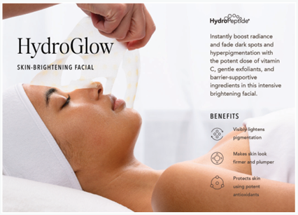 Darček Hydropeptide Papierový prezentačný stojanček Hydropeptide Component - HydroGlow Facial Sign (easel back)
