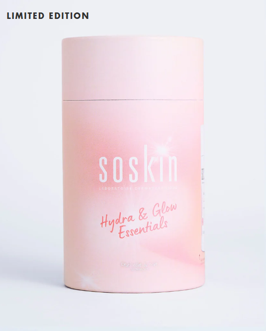 SOSKIN HYDRA GLOW ESSENTIALS PINK 1Box/3pcs 
Ritual für einen strahlenden Teint<br>EXP 09/26 Rabatt 40%