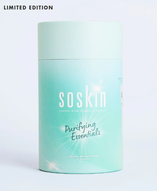 SOSKIN PURIFYING ESSENTIALS GREEN 1Box/3pcs 
Reinigungsset zur Minderung von Hautunreinheiten