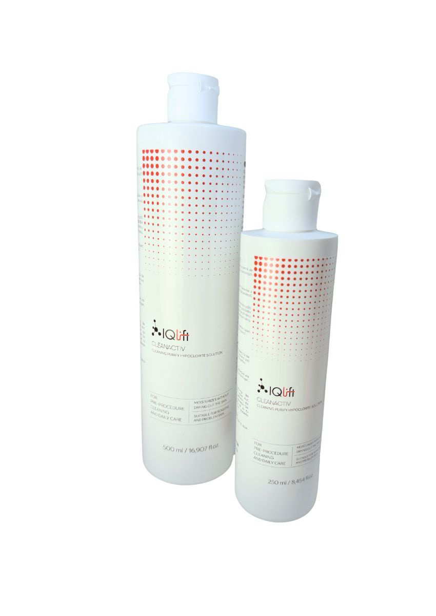 IQLIFT CLEANACTIVE - DEZINFECTION 
Desinfektion der Haut. Ein patentierter, alkoholfreier Desinfektionswirkstoff, geeignet für die Behandlung der Haut.