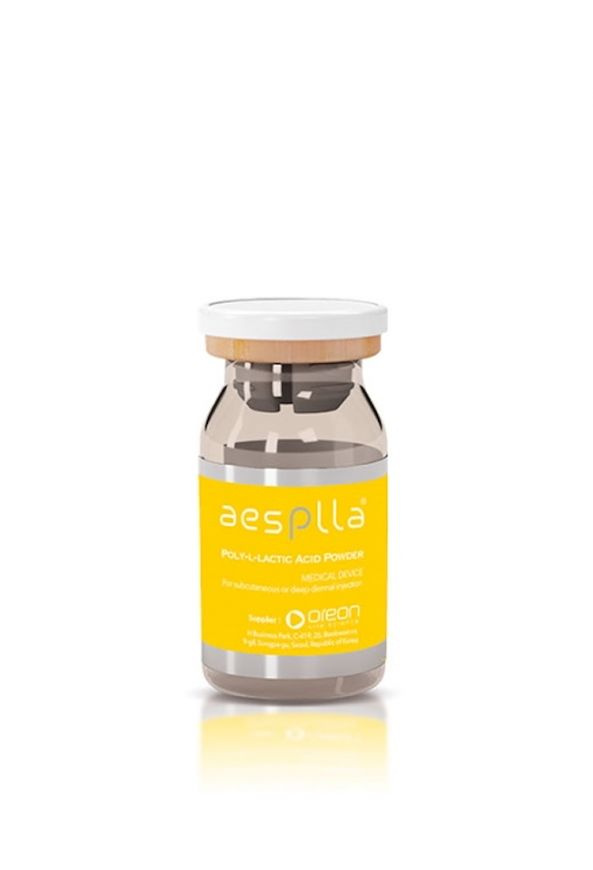 AesPLLA® ABSORBABLE PLLA DERMAL FILLER 
PLLA - Injektionsfähiges dermales Füllmaterial auf Basis von Poly-L-Milchsäure (PLLA)