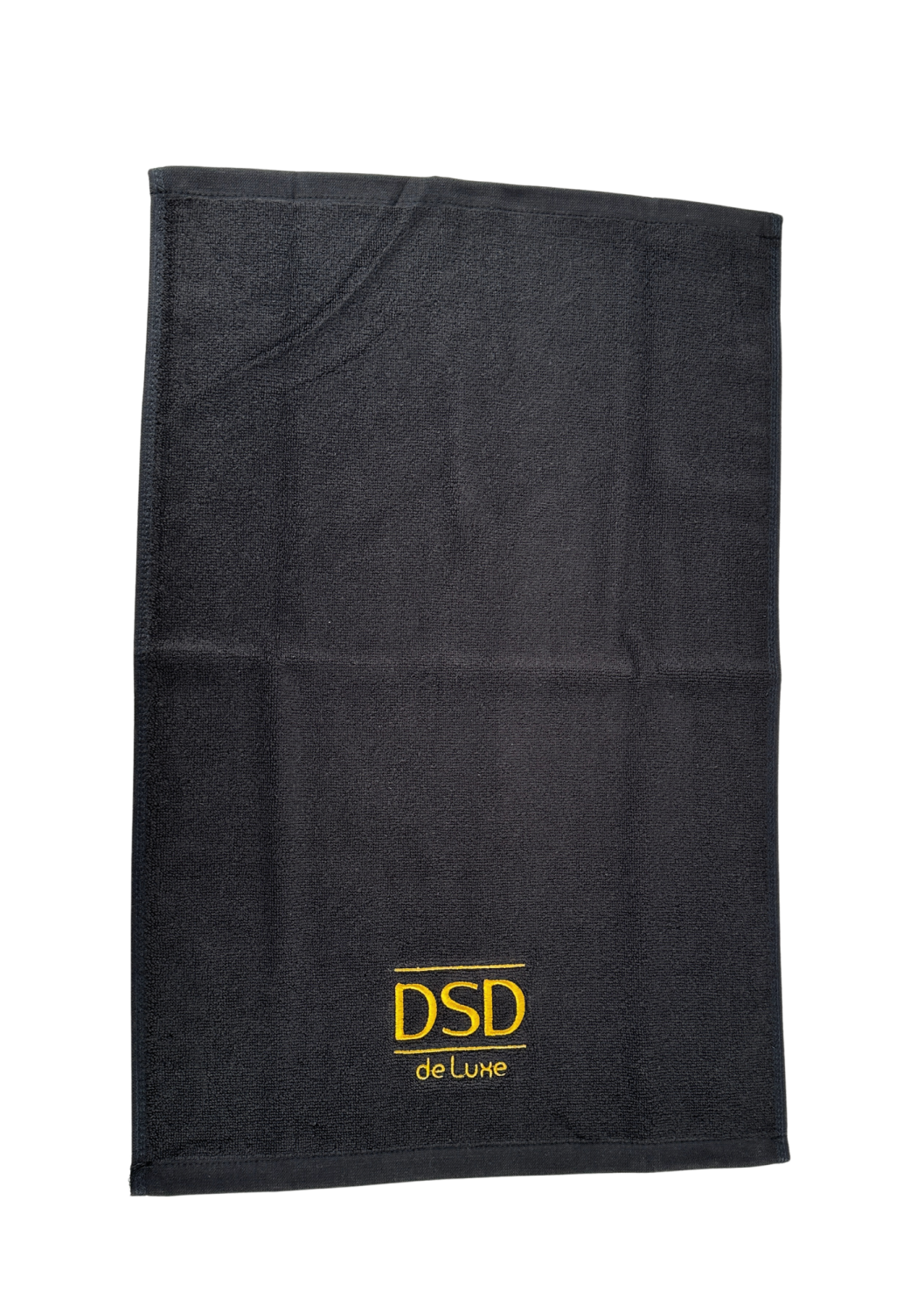 TOWEL MEAPLASMA BLACK, SMALL GOLDEN LOGO 
40x60 cm Kleines Baumwollhandtuch mit Meaplasma-Logo, schwarz mit goldener Stickerei.