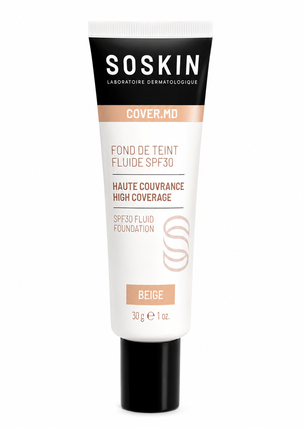 SOSKIN PARIS FLUID FOUNDATION SPF30 - BEIGE / COOL / GOLD 
Flüssiges Make-up SPF30