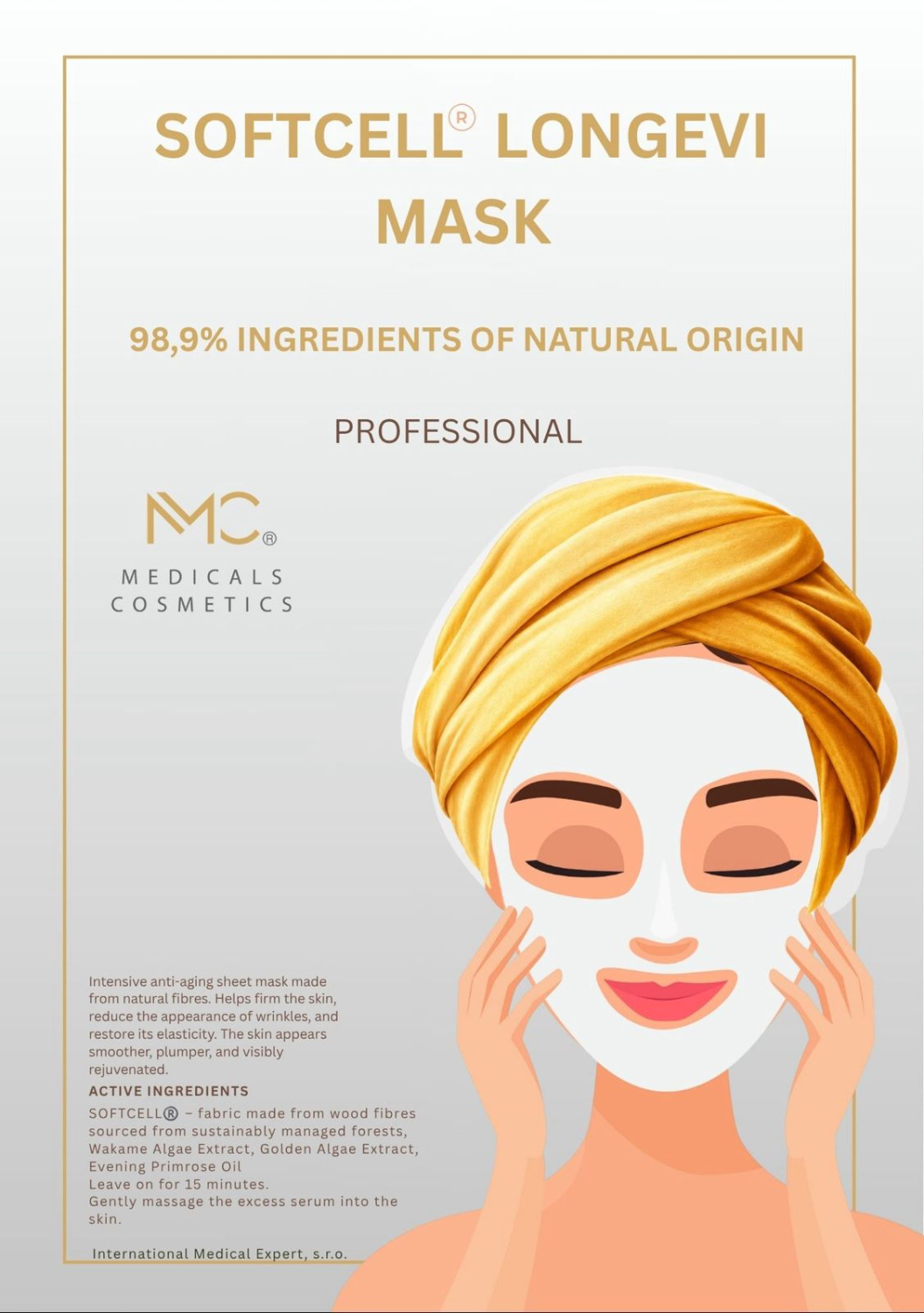 SOFTCELL® LONGEVI-MASK 
Regenerierende und straffende Gesichtsmaske gegen die Zeichen des Alterns