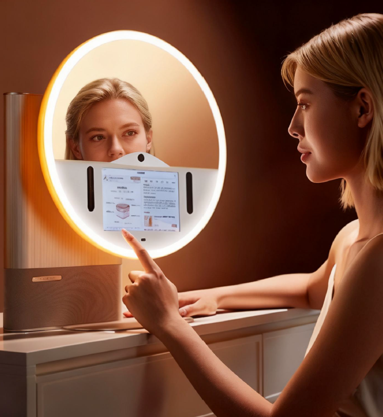 AI MIRROR SKIN ANALYZER 
Intelligentes KI-Spiegel für professionelle Hautanalyse