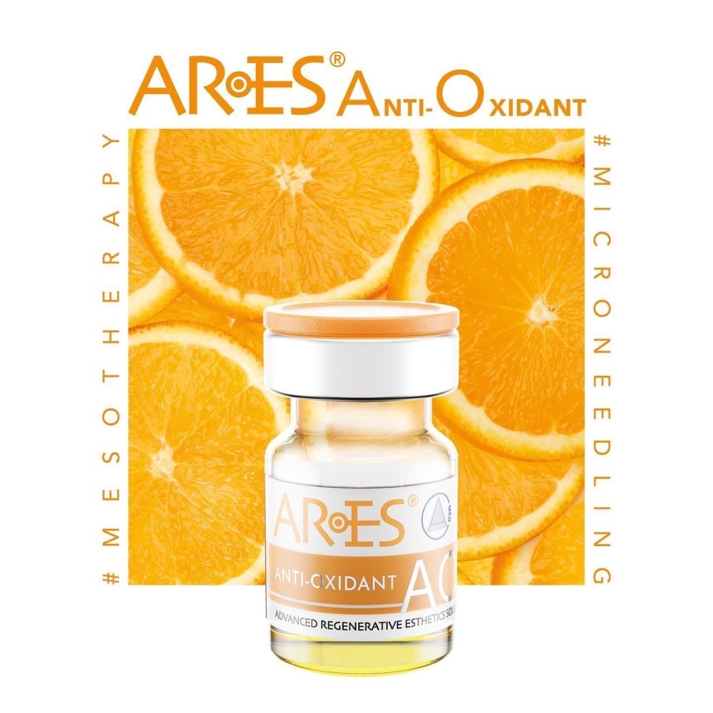 Anti-Aging Lösung zur Bekämpfung der Licht- und Chrono-Alterung der Haut<br>Ares Anti-Oxidant 4x4 ml.