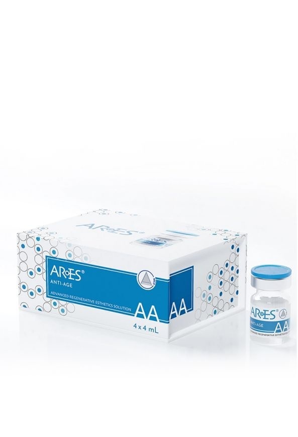 Ares Anti-Age<br>Mesotherapiecocktail zur Stimulierung der Synthese von Kollagen, Elastin und Hyaluronsäure und Fördert der Hautelastizität 4x4 ml