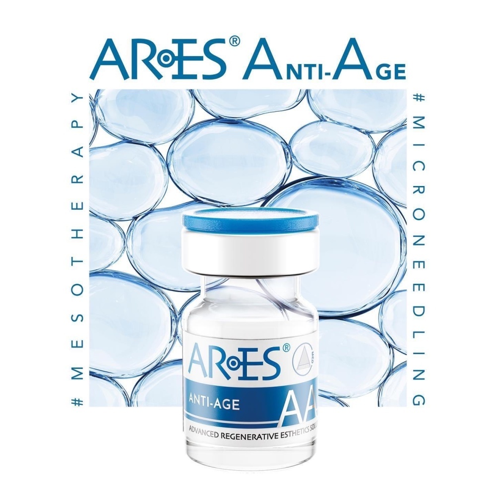 Ares Anti-Age<br>Mesotherapiecocktail zur Stimulierung der Synthese von Kollagen, Elastin und Hyaluronsäure und Fördert der Hautelastizität 4x4 ml