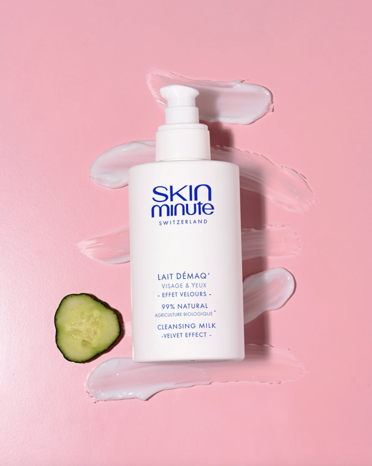 SKIN MINUTE LAIT DÉMAQ' CLEANSING MILK 
Reinigungsmilch mit Vitamin C und Gurkenextrakt<br>250 ml