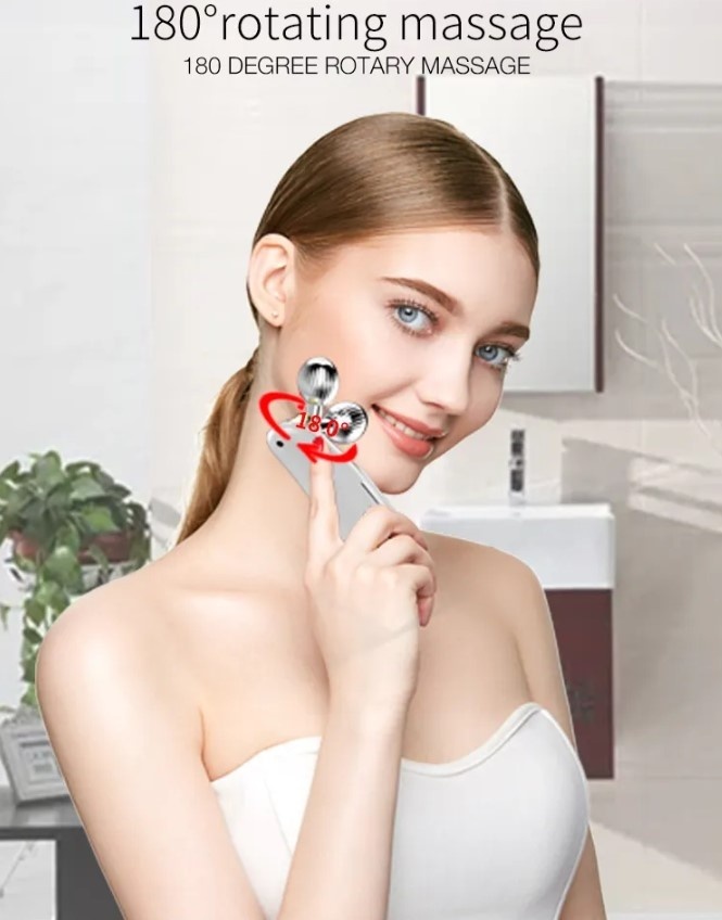 Kugel-Massageroller 3D Hautpflege<br>Double Roller Machine Face Lifting