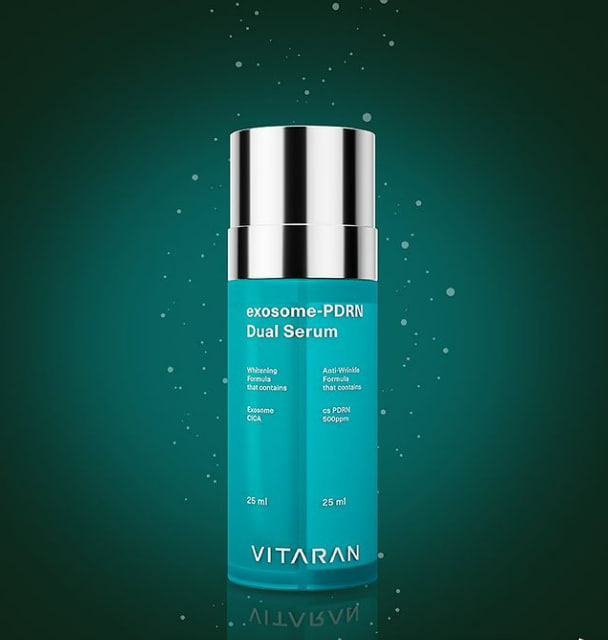 VITARAN HP EXOSOME PDRN DUAL SERUM 50 ml 
Gesichtsserum mit Lachs-Sperma (Polynukleotiden) und Exosomen zur Verjüngung, Hydratation und Erneuerung der Haut. Regeneration reifer Haut. 50 ml.