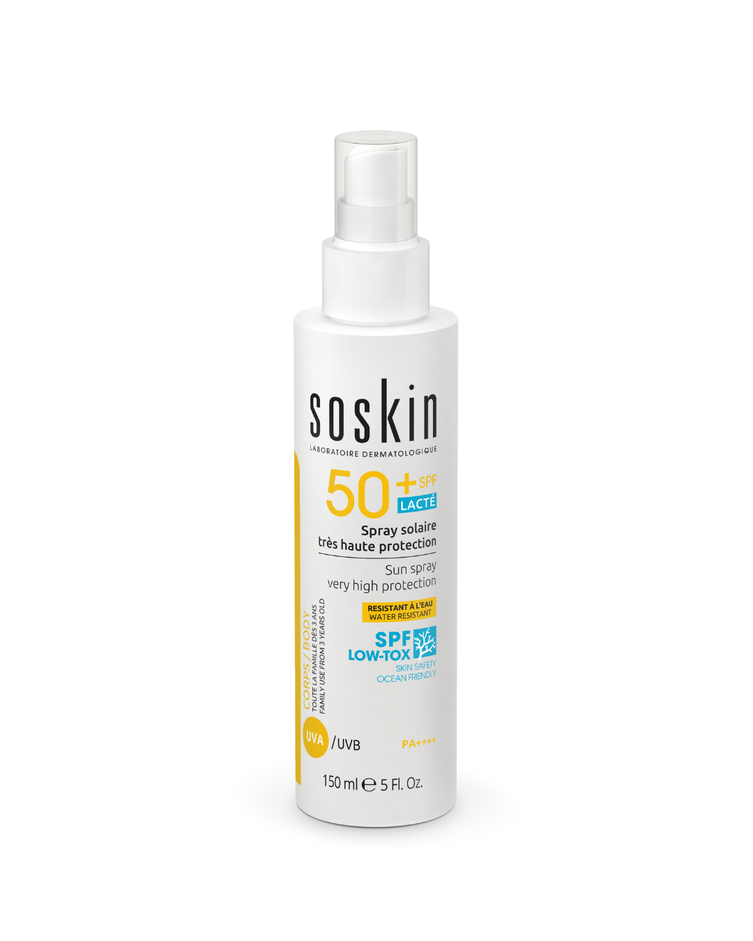 SOSKIN SUN SPRAY VERY HIGH PROTECTION 
Schutzspray Uva/Uvb SPF50+ LOW-TOX®