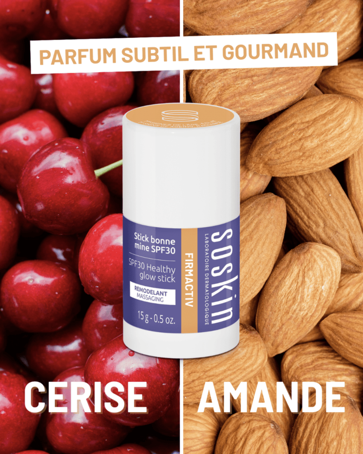 SOSKIN PARIS SPF30 HEALTHY GLOW STICK<BR>FIRMACTIV 
Feuchtigkeitsspendender aufhellender Stick