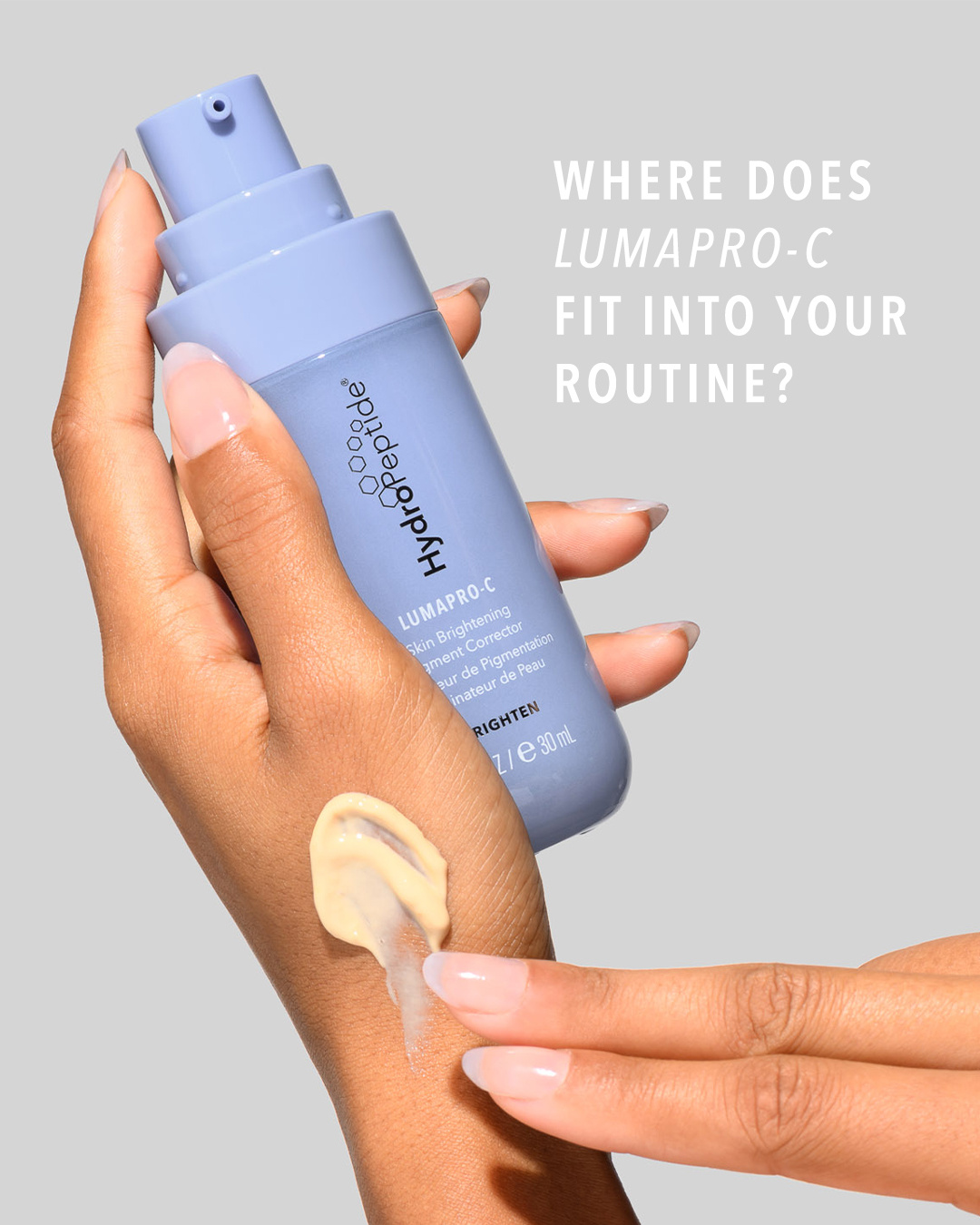 HYDROPEPTIDE LUMAPRO C SERUM 
Gesichtsserum gegen Pigmentflecken mit dem Patent DermalRX SRC für Aufhellung, Hydratation, Pflege der Haut und zur Vorbeugung der Entstehung neuer Flecken.