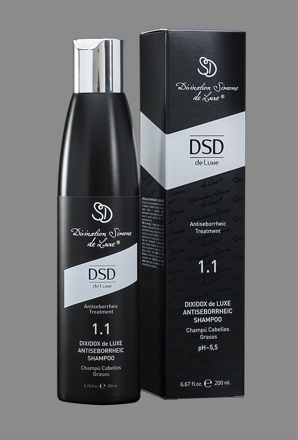 DSD SIMONE DE LUXE ANTISEBORRHEIC SHAMPOO 
1.1 Shampoo gegen Seborrhö zur Linderung von Entzündungen und Juckreiz. Zur Unterstützung des Haarwuchs.