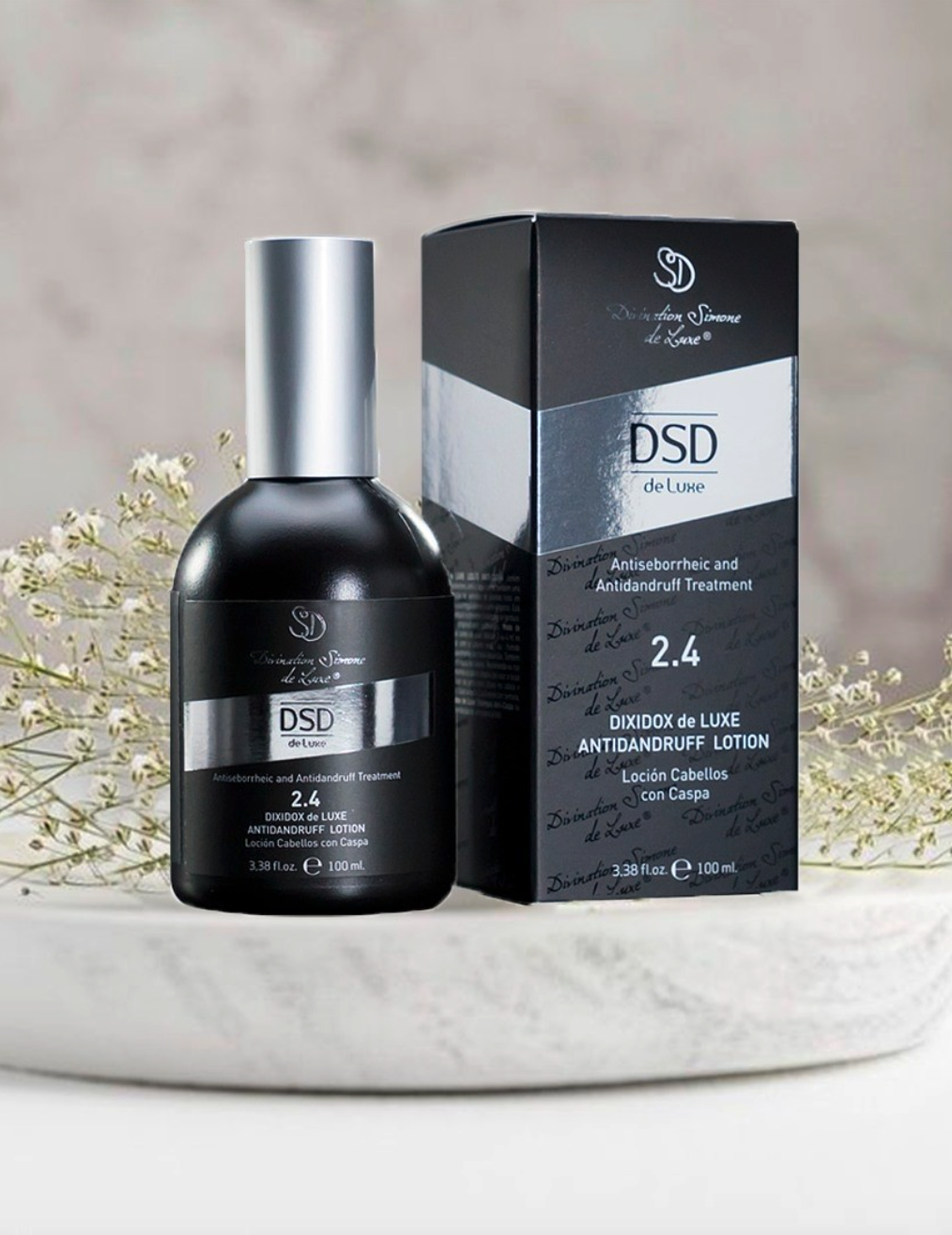 DSD SIMONE DE LUXE ANTIDANDRUFF LOTION 
2.4 Haardünger gegen Schuppen. Präparat zur Regulierung des Hautfetts.