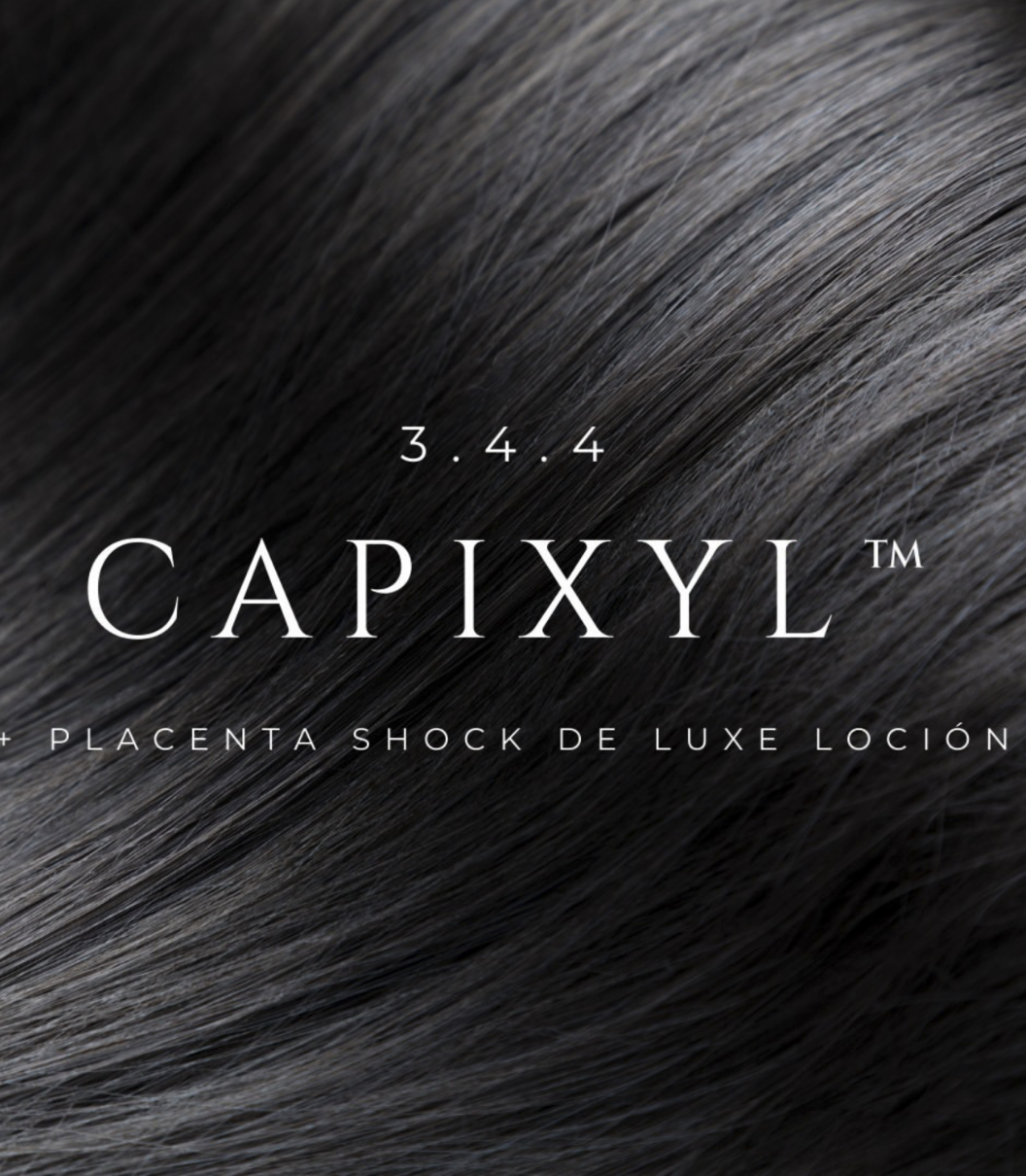 DSD SIMONE DE LUXE CAPIXYL™ + PLACENTA SHOCK DE LUXE LOTION 
3.4.4 CAPIXYL Haar-Dünger bei Haarausfall und bei Seborrhoe. Für mehr Volumen und Glanz der Haare. Stoppt und beugt Haarausfall vor.