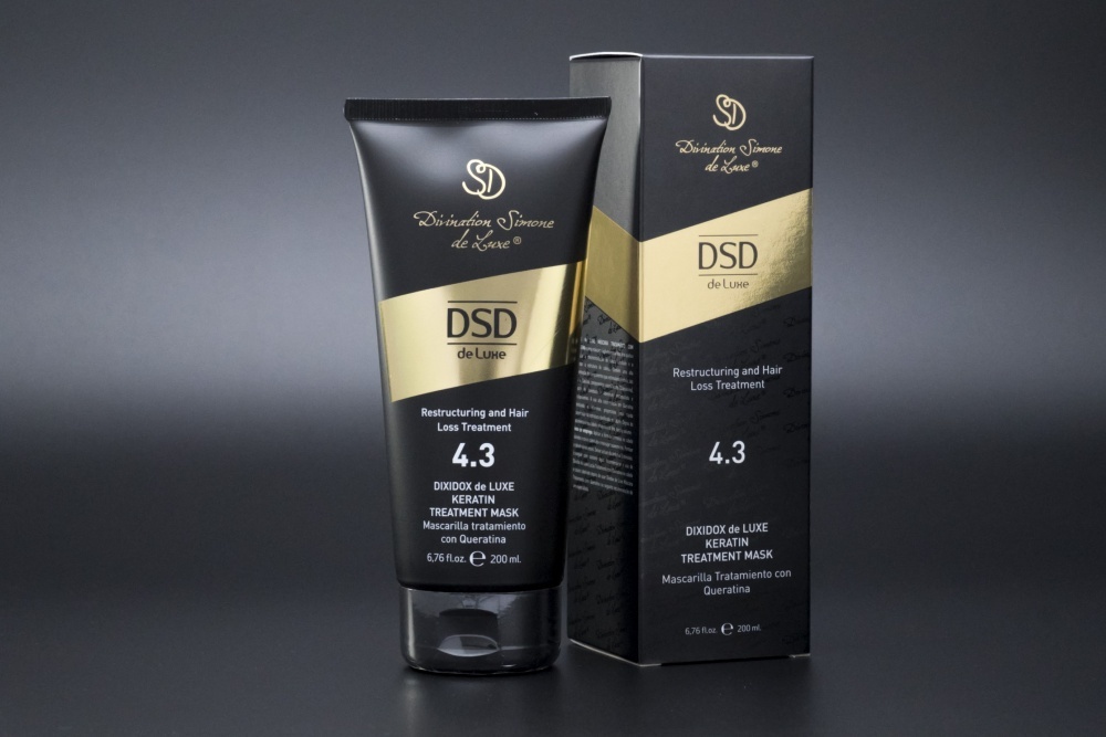 DSD SIMONE DE LUXE KERATIN TREATMENT MASK 
4.3 Keratin Treatment Mask. Keratinhaltige Haarmaske, stoppt den Haarausfall und verbessert die Struktur