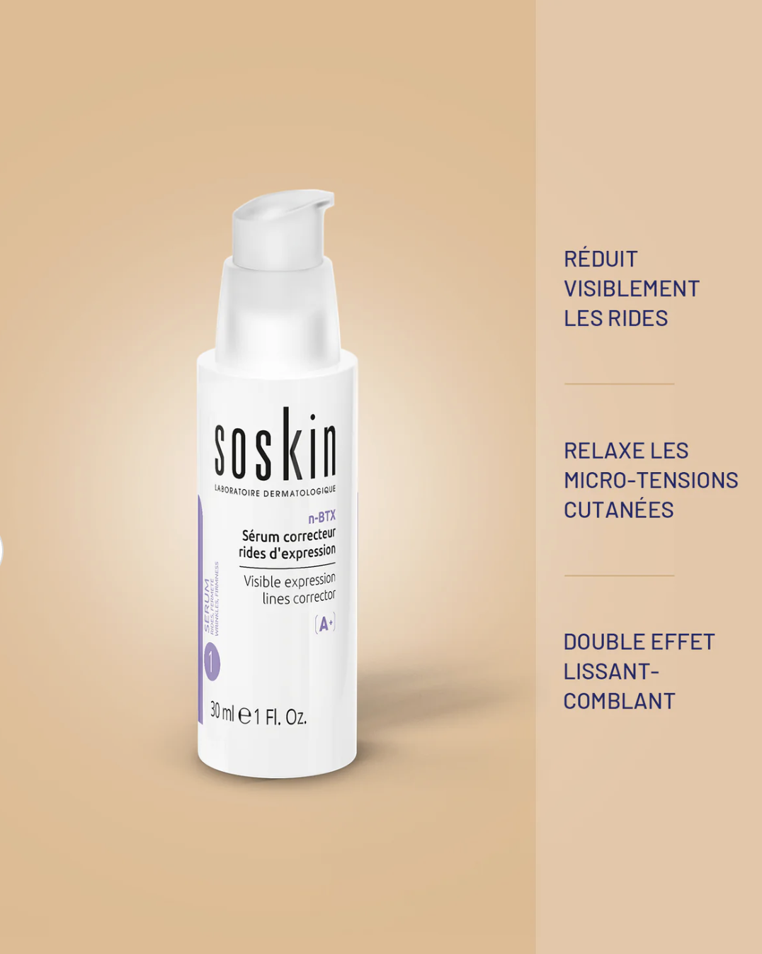 SOSKIN N-BTX VISIBLE EXPRESSION LINES CORRECTOR 
Korrektor für mimische Falten mit N-BTX