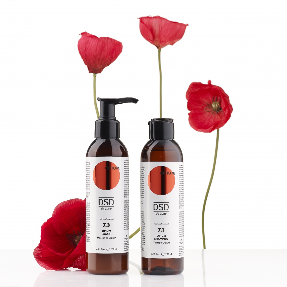 DSD SIMONE DE LUDE OPIUM SHAMPOO 
7.1. Shampoo für Haare mit Wirkstoffen, das dabei hilft, das Haar zu stärken und feinem sowie geschwächtem Haar Volumen zu verleihen.
