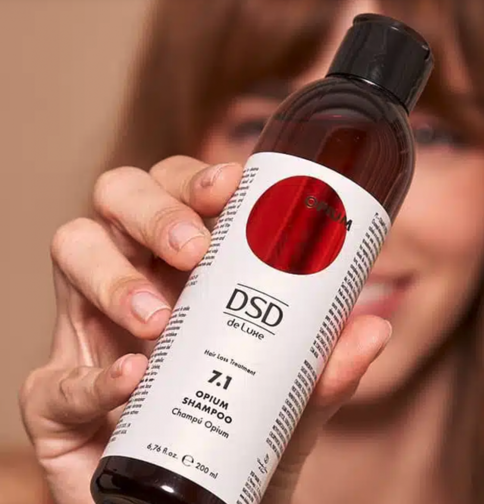 DSD SIMONE DE LUDE OPIUM SHAMPOO 
7.1 Shampoo mit starker Haarwuchsstimulation – wirksam auch bei hormonell bedingtem Haarausfall.