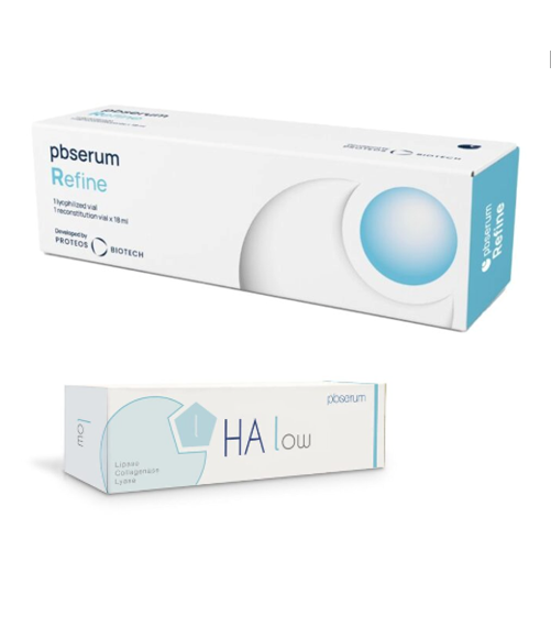 PBSERUM MEDICAL LOW / REFINE + HA 2.0 
Enzyme zur Reduktion von Schwellungen unter den Augen, erschlaffter Haut, perikornealen Tränensäcken, Flüssigkeitseinlagerung