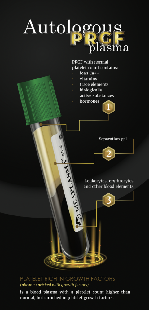 MEAPLASMA PRGF 1BOX/14 ks.<br>Röhrchen zur Gewinnung von autologem Plasma.<br>PLASMA RICH GROWTH FACTORS